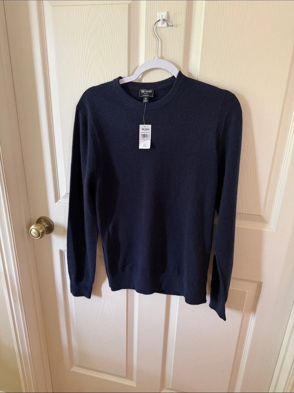 Todd Snyder Navy Cashmere Crew Sweater Sz XS.  New. Box53